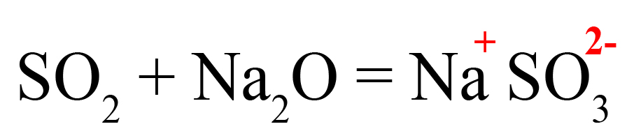 Взаимодействие оксида серы IV с оксидом натрия