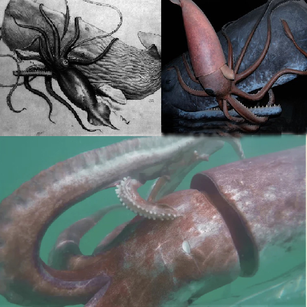 Гигантский глубоководный кальмар архитеутис Кальмар гигант архитеутис