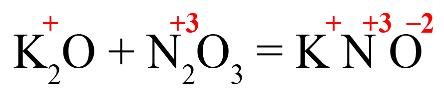 Реакция оксида калия с оксидом азота III Реакция оксида калия с оксидом азота III