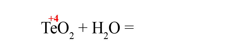 Оксид теллура IV с водой Оксид теллура IV с водой