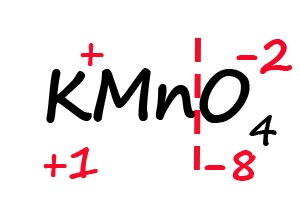 Определение общего количества зарядов в KMnO4 Определение общего количества зарядов в KMnO4